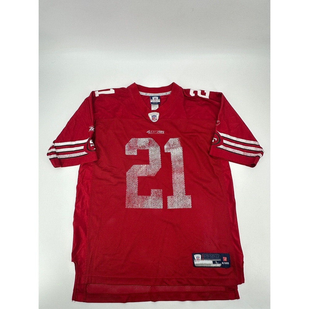 San Francisco 49ers HOF Frank Gore #21 NFL Football Reebok Red Jersey Size L